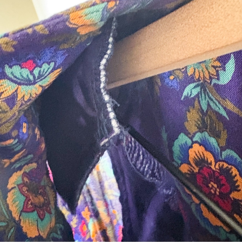 Talbots Vintage 90s Floral Pleated Midi Skirt Button Front Blazer Jacket Top Set - Picture 6 of 13